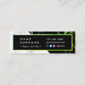 Moderne grünes Goldweiße MarmorminiVisitenkarte Mini Visitenkarte (Rückseite)