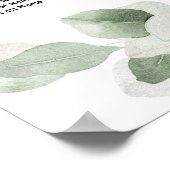 Moderne Grünfläche Hochzeitskarte Poster (Ecke)