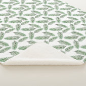 Moderne Grünflächen Aquarellmuster Sherpadecke (3/4)