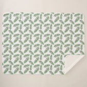 Moderne Grünflächen Aquarellmuster Sherpadecke (Vorderseite (Horizontal))