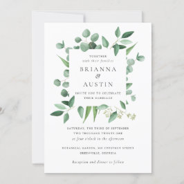 Moderne Grünflächen Eukalyptus Botanische Blätter Einladung