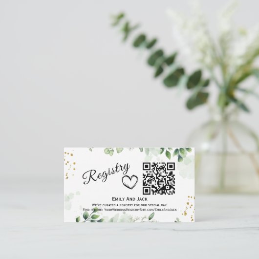 Moderne Grünflächen QR Code Einladung (Stehend Vorderseite)