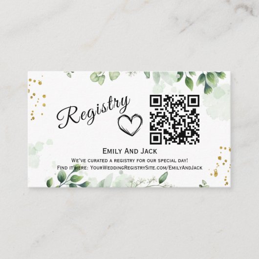 Moderne Grünflächen QR Code Einladung (Vorderseite)