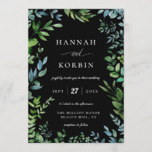 Moderne Grünflächen | Schwarze Hochzeit