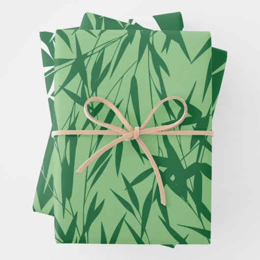 Moderne Grünfolien Geschenkpapier Set (Beispiel)