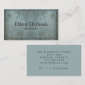 Moderne Grunge Blue Gray Texture Visitenkarte (Vorne/Hinten)