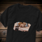 Moderne Grunge Coole Typografie Name Foto Paw T-Shirt