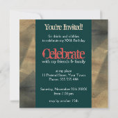 Moderne Grunge Coral Pink Blume Individuelle Einla Einladung (Rückseite)