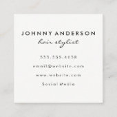 Moderne Grunge Magenta Rosa Schere Quadratische Visitenkarte (Rückseite)