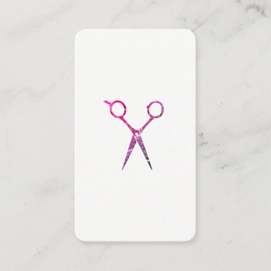 Moderne Grunge Magenta Schere Ernennung Terminkarte (Vorderseite)