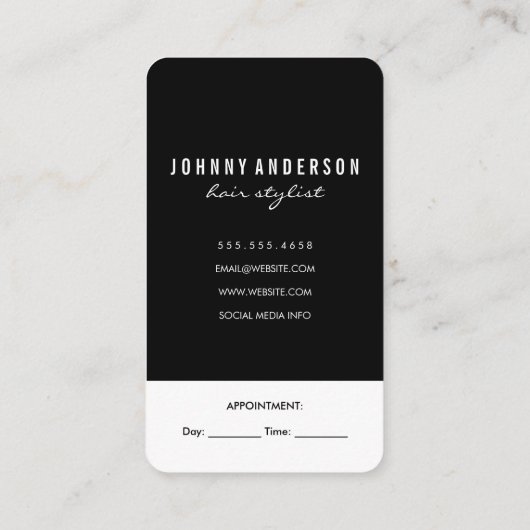 Moderne Grunge Magenta Schere Ernennung Terminkarte (Rückseite)