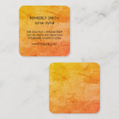 Moderne Grunge Textur Quadratische Visitenkarte (Vorne/Hinten)