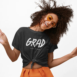 Moderne Grunge Typo GRAD Klasse 2024 T-Shirt