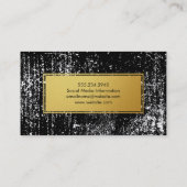 Moderne Grunge und stilvolle Imitate Gold mit Bord Visitenkarte (Rückseite)