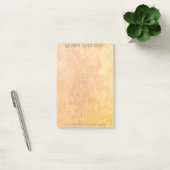 Moderne grungy Peach Gold Textur Personalisiert Post-it Klebezettel (Büro)