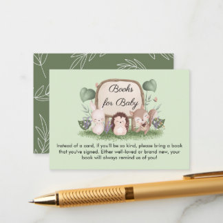 Moderne Grünholzbücher für Kinder Begleitkarte