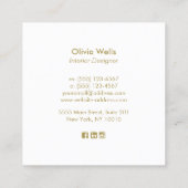 Moderne Grünpalme Telefonnummerkarte (Rückseite)