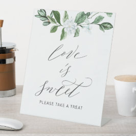 Moderne Grünpflanzen Blumenzwiebeln Süße Leckerei Sockelschild