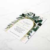 Moderne Grünpflanzen Botanische Folie Einladungen  (Gedreht)