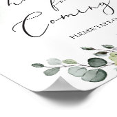 Moderne Grünpflanzen Eukalyptus danke für das komm Poster (Ecke)