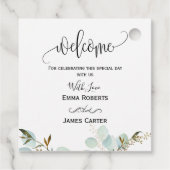 Moderne Grünpflanzen Minimal Gefallen Tags Geschenkanhänger (Rückseite)