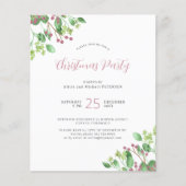 Moderne Grünpflanzen Weihnachten Party Einladung Flyer (Vorne)