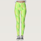Moderne Grüntafel Abstrakt Leggings (Vorderseite)