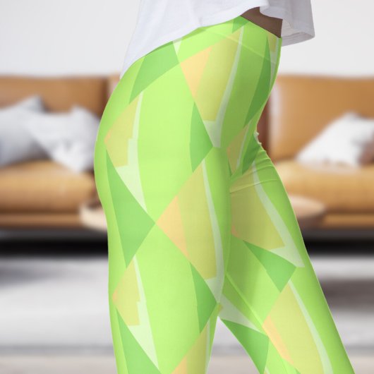 Moderne Grüntafel Abstrakt Leggings
