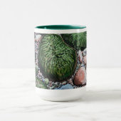Moderne Grüntöne Beach/Tipp Out Seascape Art Tasse (Zentrum)