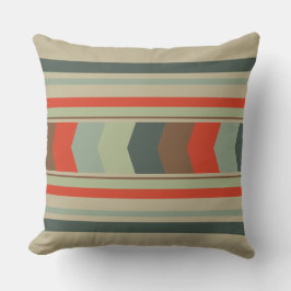 Moderne Grüntöne und Orange aus dem Mittelalter Kissen