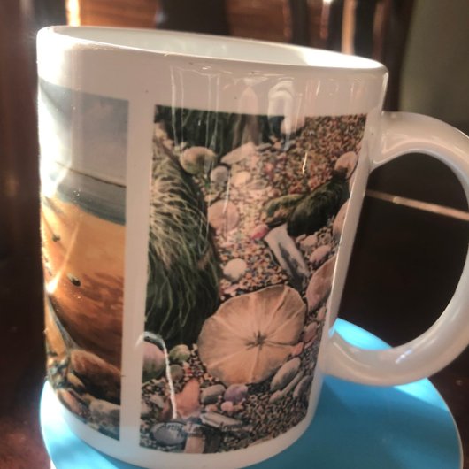 MODERNE Grüntöne / WeißSTRÄNDE Tasse