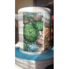 MODERNE Grüntöne / WeißSTRÄNDE Tasse