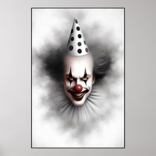 Moderne Grusel-Clown-Porträt Poster (Vorne)