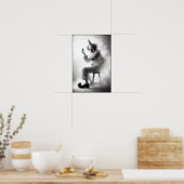 Moderne Grusel-Clown-Porträt Poster (Küche)