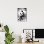 Moderne Grusel-Clown-Porträt  Poster (Heimbüro)