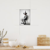 Moderne Grusel-Clown-Porträt Poster (Küche)