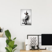 Moderne Grusel-Clown-Porträt Poster (Heimbüro)