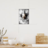 Moderne Gruselclown-Porträt Poster (Küche)