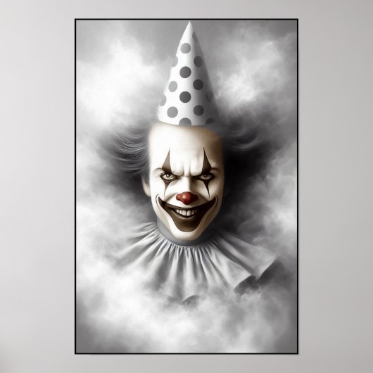 Moderne Gruselclown-Porträt Poster (Vorne)