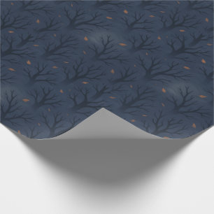 Moderne gruselige Halloween-Bäume Saisonal Geschen Geschenkpapier