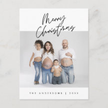 Moderne Gruß, frohe Weihnachten Familie Foto