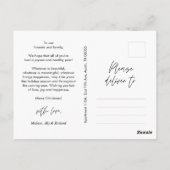 Moderne Gruß, frohe Weihnachten Familie Foto Postkarte (Rückseite)