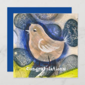 Moderne Grußkarte, Bocho-Vogel (Vorne/Hinten)