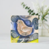 Moderne Grußkarte, Bocho-Vogel (Stehend Vorderseite)