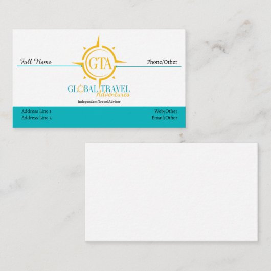Moderne GTA-Visitenkarten Visitenkarte (Vorne/Hinten)