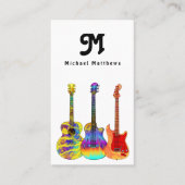 Moderne Guitar Teacher Custom Foto Business Card Visitenkarte (Vorderseite)