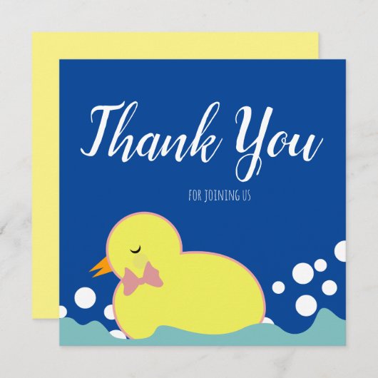 Moderne Gummiducks Pink Babydusche Danke (Vorne/Hinten)