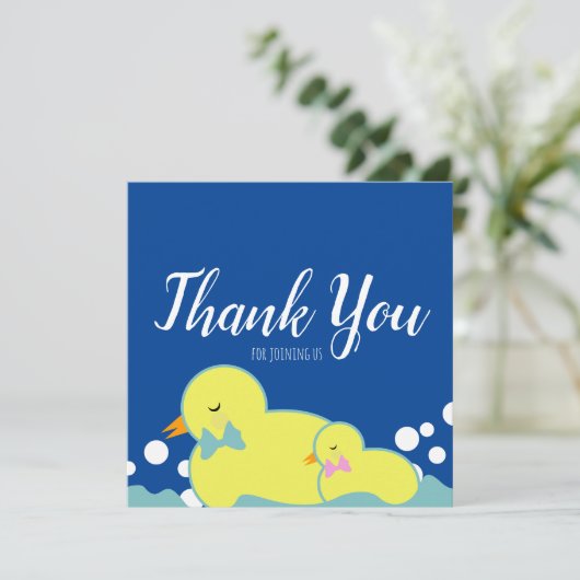 Moderne Gummiherden Gelbe Babydusche Danke (Stehend Vorderseite)