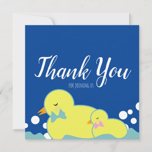 Moderne Gummiherden Gelbe Babydusche Danke (Vorderseite)