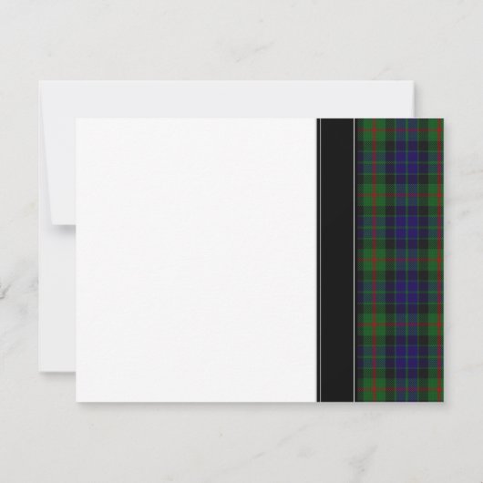 Moderne Gunn Tartan Hochzeit retten das Datum Save The Date (Rückseite)